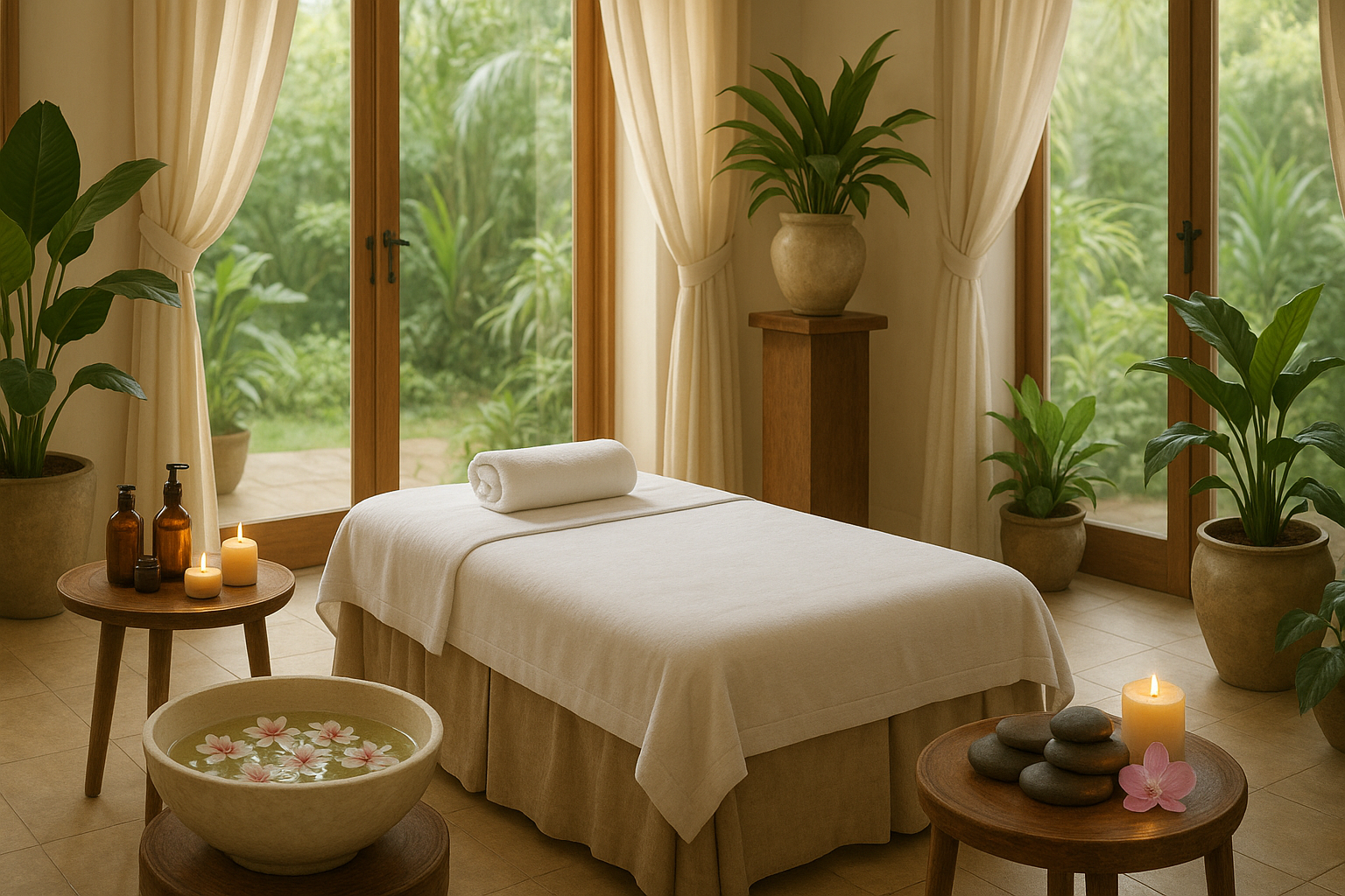 Spa treatment room